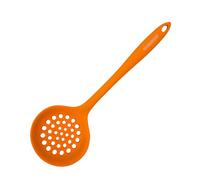 Fackelmann Espumadera de Cocina, Óptima para Freír, Silicona de Tacto Suave, Apta para Sartenes y Ollas con Revestimiento, Resistente hasta 230ºC, Apta para Lavavajillas, Color Naranja, 29x7 cm, 1 ud.