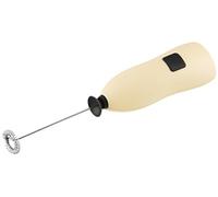 FACKELMANN Espumador de Leche con batería, batidor con Parte Funcional de Acero Inoxidable, utensilio de Cocina para Hacer Espuma de Leche (Color Crema/Negro), cantidad: 1 Pieza