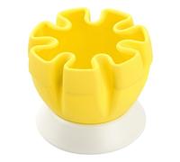Fackelmann Exprimidor Cítricos con Soporte 6x5,3cm, exprimidor manual en Silicona y Polipropileno (color: amarillo y blanco), cantidad: 1