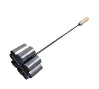 Fackelmann Florón para Flores de Semana Santa y Manchegas - Molde Rosetón de Acero con Mango de Madera, 9x40,5cm