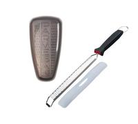 Fackelmann FM Professional 9927950 Duo rallador y Queso parmesano con Caja de Almacenamiento, Acero Inoxidable, Gris