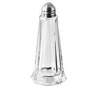 Fackelmann FM Professional Azucarero, Salero, Pimentero de Cocina con Tapa, Capacidad 40 ml, Recipiente de Cristal, Transparente y Plateado, 4,5x4,5x11cm, 1 ud.