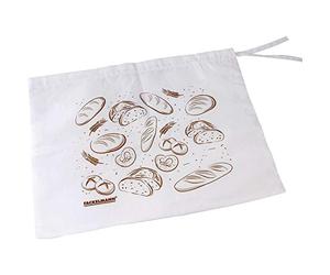 Fackelmann Food&More Bolsa Conservar Pan y Bollería. Algodón y polietileno (HDPE). Blanco. 43x34cm. 1ud.