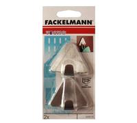 Fackelmann Ganchos Adhesivos Triangulares de Acero Inoxidable, Metal, Plateado, NC