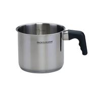 Fackelmann Geneva Pote Alto 14 cms, Capacidad 1,7 Litros, Cazo de Leche de Acero Inoxidable con Núcleo de Aluminio, Resistente a Corrosión y Fácil de Limpiar, Distribución Uniforme del Calor