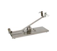 Fackelmann Jamonero Basculante, Acero Inoxidable, 50x18 cm, Sistema Inclinable a Ambos Lados, Altura Máxima 30 cm, Corte en Ángulo, Base Estable, Diseño Profesional y Anticorrosión