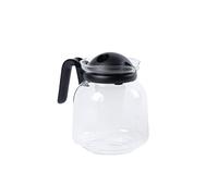 Fackelmann - Jarra de café (cristal, 1,5 L), color negro y transparente