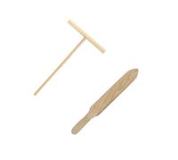 Fackelmann - Juego de 2 utensilios de madera de haya, para panqueques, espátula y rastrillo, de 20 a 35 cm
