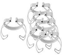 FACKELMANN Juego de 6 Cierres de Alambre de Zinc de 1, 8 x 2, 2 Pulgadas, Color Plateado