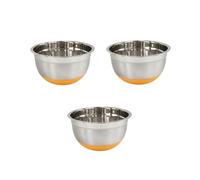 Fackelmann Juego de Bowls 16 cms, Cuencos para Mezclar, Acero Inoxidable con Base Antideslizante de Silicona, 3 uds.
