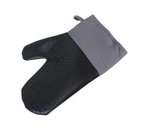 Fackelmann Manopla o Guante Horno Silicona Cocina con Protección Antideslizante en negro y gris, 28x19cm, 1ud