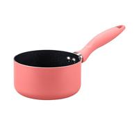 Fackelmann Mini cacerola de 14 cm de diámetro de aluminio prensado reciclado, revestimiento cerámico, rosa suave, apta para cocinas de gas, eléctricas y vitrocerámicas