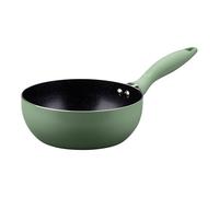 Fackelmann Mini cacerola de 18 cm de diámetro de aluminio reciclado con revestimiento cerámico y mango de baquelita, color verde grisáceo, apta para cocinas de gas, eléctricas y vitrocerámicas