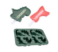 Fackelmann Mini Cook Set de Utensilios de Cocina Infantiles, incluye Molde de Helado Dinosaurio, Molde de Helado Sirena y Molde Cubitos de Hielo
