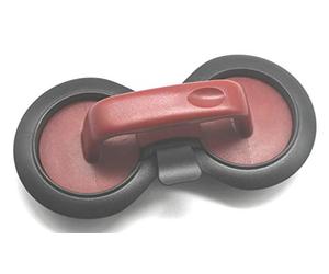 FACKELMANN Molde Hamburguesas-Molde Prensa hamburguesas-Burger Press-Prensador hamburguesas veganas, vegetarianas, gourmet -Molde mini hamburguesas, de plástico ABS negro y rojo, 20x10x6,8cm, 1ud.