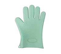 Fackelmann Ocean Manopla de Horno, Parte Funcional de Silicona, Material Resistente al Calor, Guante para Horno Color Verde Agua, Antideslizante, 26,5x17x1 cm