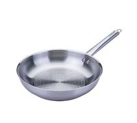Fackelmann Ovalgriff Sartén ovalada de 24 cm de diámetro de acero inoxidable, apta para todo tipo de fuegos, incluso inducción, resistente al calor hasta +230 °C