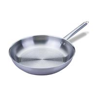 Fackelmann Ovalgriff Sartén ovalada de 28 cm de diámetro de acero inoxidable, apta para todo tipo de fuegos, incluso inducción, resistente al calor hasta +230 °C