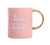 Fackelmann Paris Hilton Boss Babe - Taza de café con texto en inglés (450 ml, 134 x 105 mm), ideal para oficina y hogar, lavar a mano, no apta para microondas