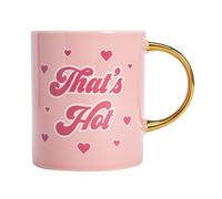 Fackelmann Paris Hilton - Taza de cerámica That's Hot 450 ml - Elegante taza de café, ideal para el uso diario, no apta para microondas, color rosa
