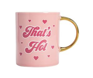 Fackelmann Paris Hilton - Taza de cerámica That's Hot 450 ml - Elegante taza de café, ideal para el uso diario, no apta para microondas, color rosa