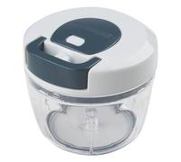 Fackelmann Picadora manual con cuerda pequeña para alimentos, Trituradora universal de alimentos con cuchillas en acero inoxidable muy afiladas para cortar y mariposa de plástico para batir o mezclar