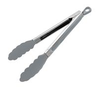 Fackelmann Pinza de Cocina Multiusos, Nylon Resistente a la Temperatura hasta 270ºC, Pinzas aptas para Lavavajillas, Color Gris Plateado, 27x3,8cm, 1 ud.