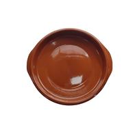 Fackelmann Cazuela de Barro 24 cm, Óptima para Guisos y todo tipo de platos, Cerámica Española, Plato de Cerámica, Plato de Barro, Cocina Tradicional, Borde 5 cm de Alto, Color Natural, 1 ud.