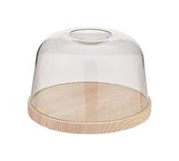 Fackelmann Quesera 22Cm Con Tapa Acrílica, madera de haya, acrílico, color natural y transparente, 1 ud.
