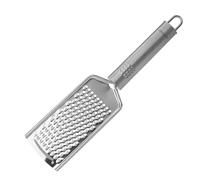 Fackelmann Rallador de Cocina, Acero Inoxidable, Apto para Lavavajillas, Mango Ovalado, Rallador de Queso, Rallador de Limón, Rallador de Verdura, 24x5 cm, 1 ud.