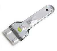 Fackelmann Rasqueta vitrocerámica 14x4 cm Zinc, inserto plástico verde, incluye 5 recambios