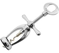 Fackelmann Sacacorchos de Metal, Cromo, Plateado, 18.5 x 11.7 x 3.7 cm