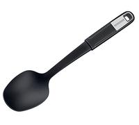 Fackelmann Sense - Cuchara para servir (31 cm, mango antideslizante de tacto suave, para sartenes y ollas revestidas, 1 unidad), color plateado y negro