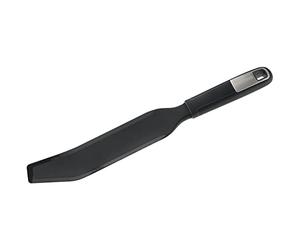 Fackelmann SENSE - Espátula larga, cabezal de función de plástico flexible, mango suave antideslizante, mango suave al tacto, 3 x 8 x 36,5 cm, plateado y negro