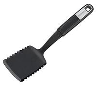 Fackelmann Sense - Paleta para lasaña (28 cm, con pieza funcional de plástico, mango antideslizante de tacto suave, para cortar y levantar, 1 unidad), color plateado y negro