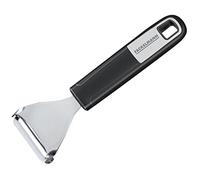 Fackelmann SENSE - Pelador en Y, cabezal de acero inoxidable con mango de plástico antideslizante de tacto suave, 17 x 5,5 x 2 cm, plateado y negro