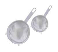Fackelmann Set 2 Coladores de Franela, Mango y Aro de Polietileno, Malla de Franela Muy Fina Adecuado para Colar Líquidos y Separar Impurezas, Ø12 y Ø22cm, Aptos para Líquidos, Queso y Kéfir