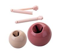 Fackelmann Set de Accesorios para Mascotas, Incluye Bola de Snacks Grande 7 cm, Bola de Snacks Pequeña 6 cm y 2 Pinzas para Sellar Bolsas de Comida