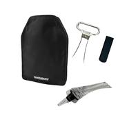 Fackelmann Set de Accesorios para Vino, Incluye Fundas Enfriadoraa para Botellas de Vino y Cava, Aireador de Vino y Sacacorchos de Hoja