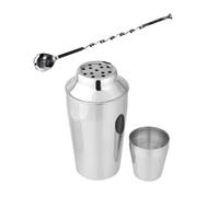 Fackelmann Set de Utensilios de Coctelería, Incluye 1 Coctelera 400 ml de Acero Inoxidable y 1 Cucharra Imperial para Cócteles y Gin Tonic de Acerpo Inoxidable, 31 cm