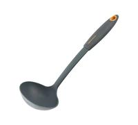 Fackelmann Soft Cazo Sopa, Cuchara Sopera de Plástico Apta para Sartenes y Ollas, Revestimiento Antiadherente, Nylon Resistente hasta 200ºC y Mango Antideslizante con Tacto Suave, 30x9.7cm, 1 Unidad