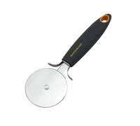 Fackelmann Soft Corta Pizzas, Cortador de Pizza, Pasta y Masa, Cortador de Sandwich, Acero inoxidable con Mango Ergonómico, Color Gris y Naranja, 19,5 x 6 cm, 1 ud
