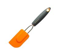 Fackelmann Soft Espátula Cocina, Lengua Silicona con Mango Ergonómico y Antideslizante en Acero Inoxidable y Polipropileno, Color Gris y Naranja, 27x8 cm, 1 ud.