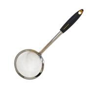 Fackelmann Soft Espumadera de Malla, Acero Inoxidable y Mango de Polipropileno con Tacto Suave, Antideslizante y Ergonómico, Apta para Freír y Espumar, 30x11x8 cm, Naranja y Gris, 1 ud.