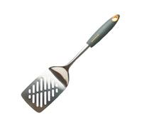 Fackelmann Soft Paleta Universal, Paleta de Acero Inoxidable para Frituras y Plancha, Paleta de Pescado, Mango Cómodo de Tacto Suave y Antideslizante, Color Gris, 34x7,5cm, 1 ud
