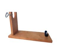 Fackelmann Soporte Jamonero, Madera de Pino con Rosca Insertada para Mayor Durabilidad, Doble Agujero para Ajuste de Jamones Grandes y Pequeños, Fabricado en España, 42x16x26 cm