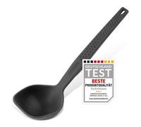 Fackelmann Statement - Cucharón con función de elevación - Cucharón con mango ergonómico - Adecuado para ollas y sartenes revestidas - 28,5 x 8,5 x 7,5 cm, color gris