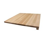 Fackelmann Tabla de cortar de madera de haya, 40 x 40 cm, fácil y cómoda de usar para masa y preparación de pasta fresca, talla única, con elevadores de appo