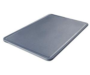 Fackelmann Tabla de Cortar Easy Prepare Antideslizante para Cocina, para carne, verdura y embutidos, plástico resistente con surcos, color azul, 36x24x0,8 cm, 1ud.