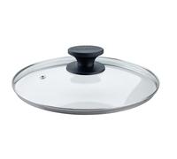 Fackelmann Tapa de cristal de 24 cm, resistente al calor, mango de baquelita Shadow Black, tapa universal ideal para cualquier hogar
